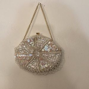 Vintage sequined beaded bag made in Hong Kong